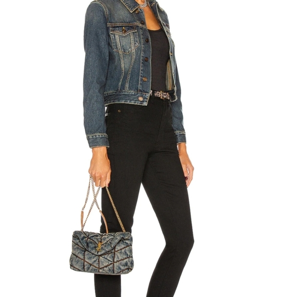 🚫Sold!🚫-SAINT LAURENT DENIM TOY PUFFER BAG - Picture 2 of 10